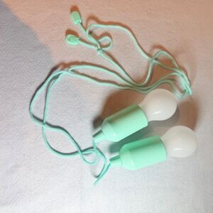 Real Simple Set of 2 Cord Light Bulbs MintGreen Battery Operated Portable
